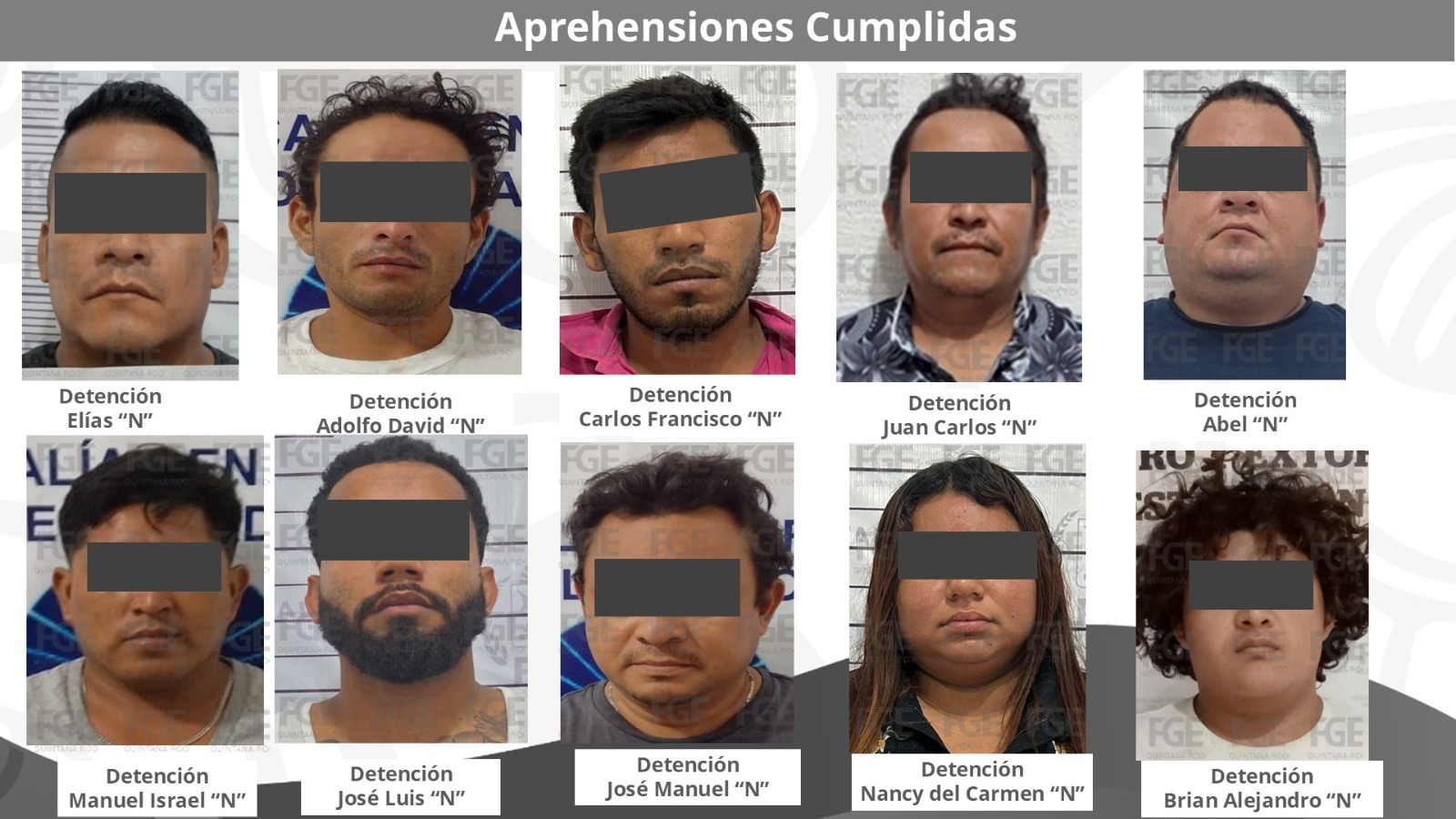 CUMPLIMENTA FGE DE QUINTANA ROO 20 ÓRDENES DE APREHENSIÓN DEL 27 DE