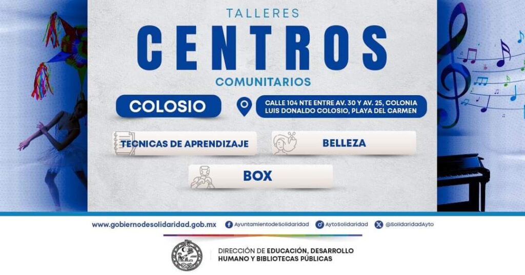 Participa en los talleres de los Centros de Desarrollo Comunitarios