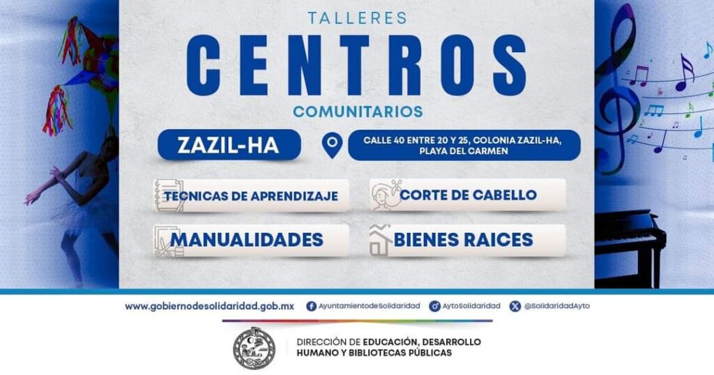 Participa en los talleres de los Centros de Desarrollo Comunitarios