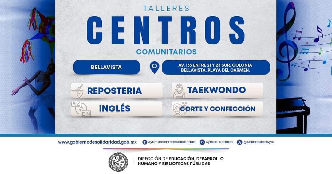 Participa en los talleres de los Centros de Desarrollo Comunitarios