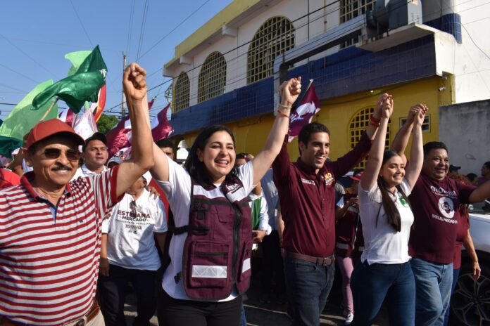 • La abanderada de la Coalición “Sigamos Haciendo Historia en Quintana Roo”, Estefanía Mercado, afirma que ha visitado decenas de colonias llevando propuestas para jóvenes, mujeres, la niñez, personas vulnerables, emprendimientos y construcción de paz.