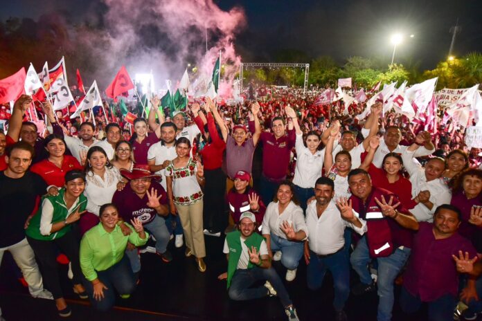 • Somos la única opción que garantiza que con la primera mujer presidenta de México, la doctora Claudia Sheinbaum, tengamos los tres niveles de gobierno en el mismo equipo: Estefanía Mercado.