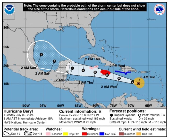 EN EL CARIBE MEXICANO ESPERAMOS AMBIENTE MUY CALUROSO CON LLUVIAS AISLADAS