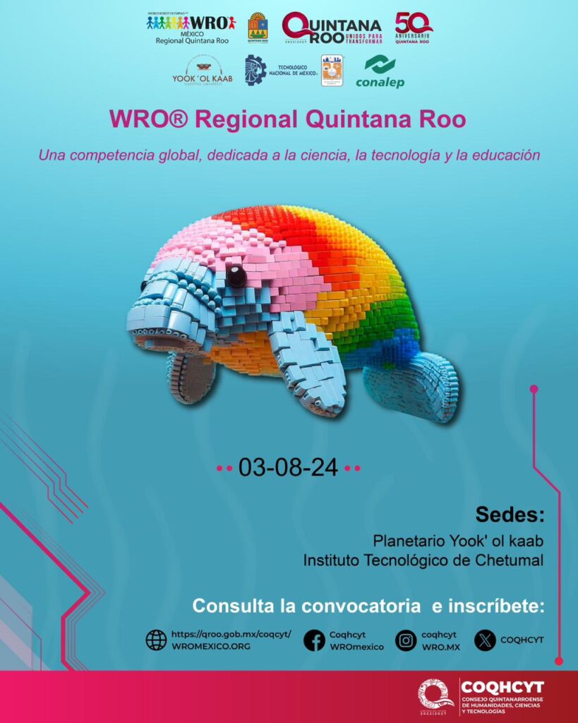 Impulsa COQHCYT alianza estratégica con World Robot OlympiadTM para promover la robótica e innovación en Quintana Roo