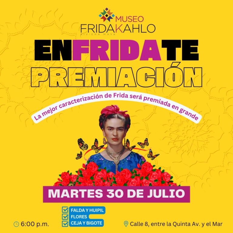 BUSCAN ROMPER RÉCORD MUNDIAL CON IMAGEN DE FRIDA KHALO EN PLAYA DEL CARMEN