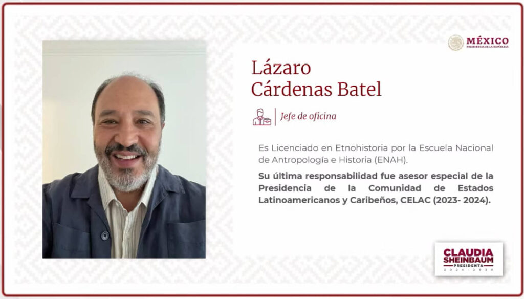 LÁZARO CÁRDENAS BATEL, ES EL PRÓXIMO JEFE DE OFICINA DE LA PRESIDENCIA