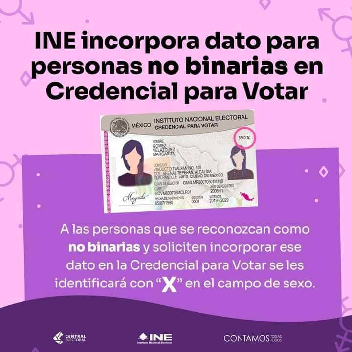 INE AMPLÍA INCLUSIÓN CON 106 PERSONAS NO BINARIAS EN LISTA NOMINAL DE ELECTORES 2024