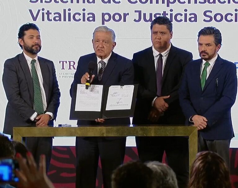 AMLO AMPLÍA SISTEMA DE COMPENSACIÓN VITALICIA POR JUSTICIA SOCIAL