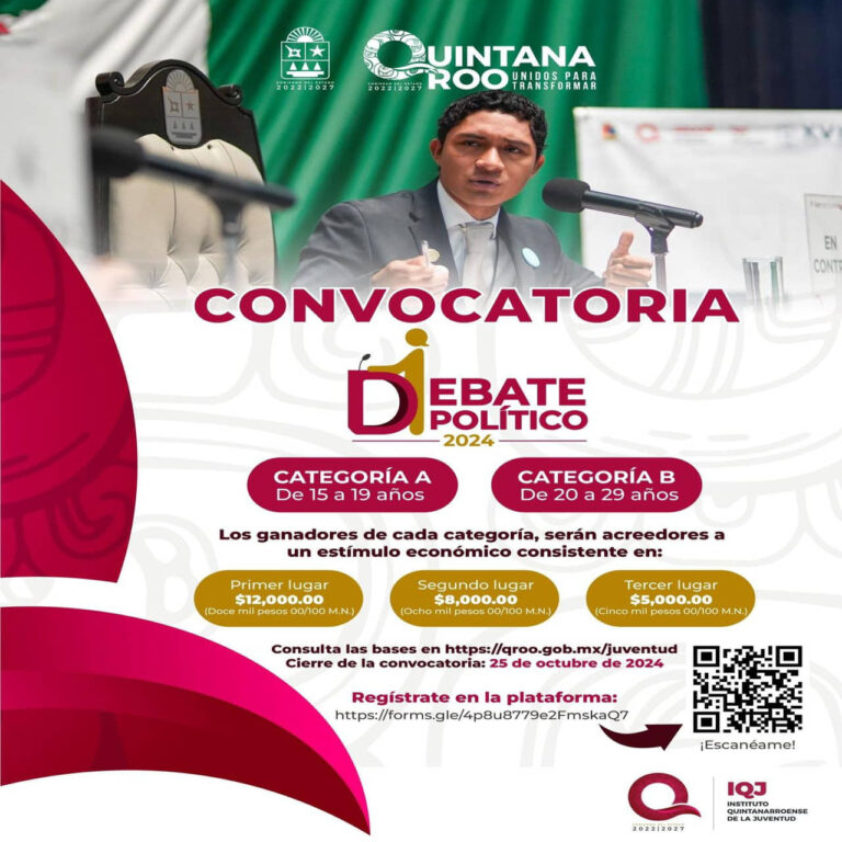 IQJ CONVOCA AL CONCURSO ESTATAL JUVENIL DEBATE POLÍTICO 2024