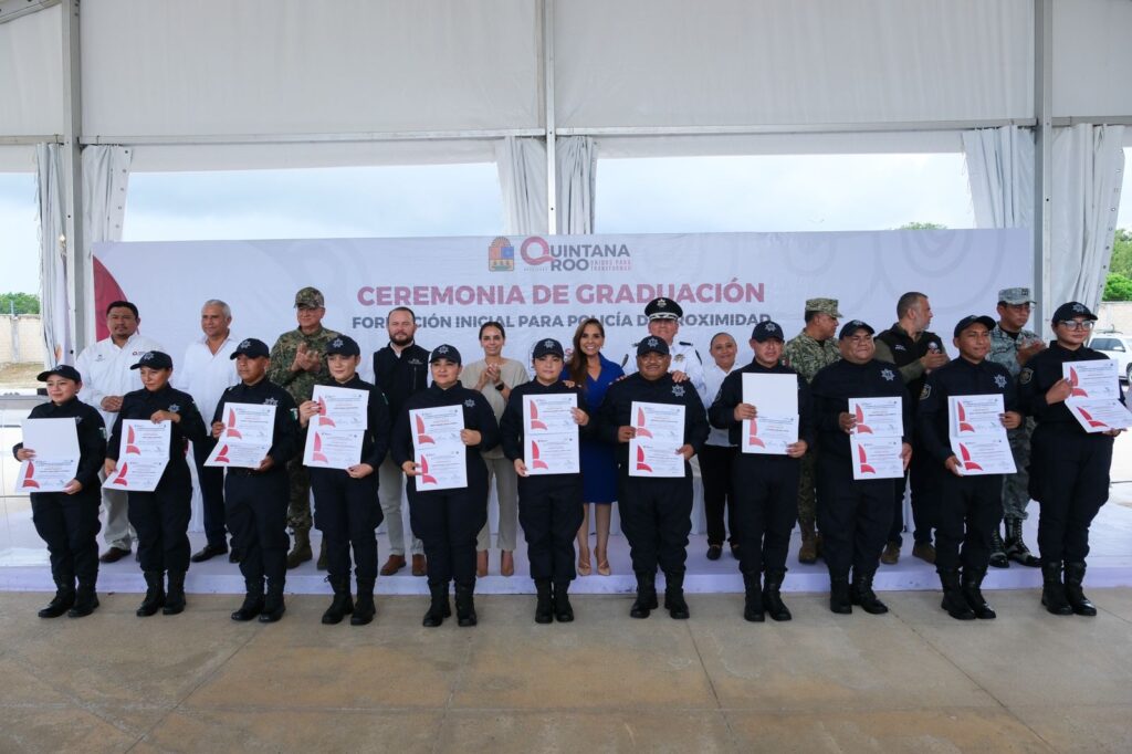 QUINTANA ROO REFUERZA SU SEGURIDAD CON 101 NUEVOS POLICÍAS CAPACITADOS Y COMPROMETIDOS: MARA LEZAMA
