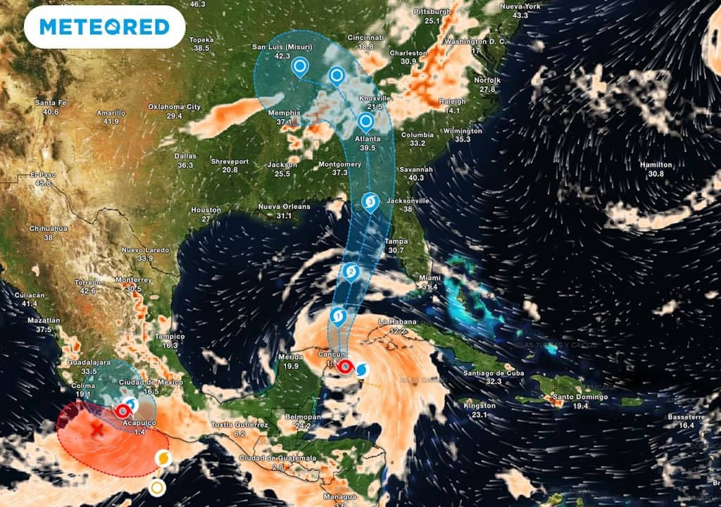 HURACÁN HELENE PROVOCA LLUVIAS TORRENCIALES EN LA PENÍNSULA DE YUCATÁN