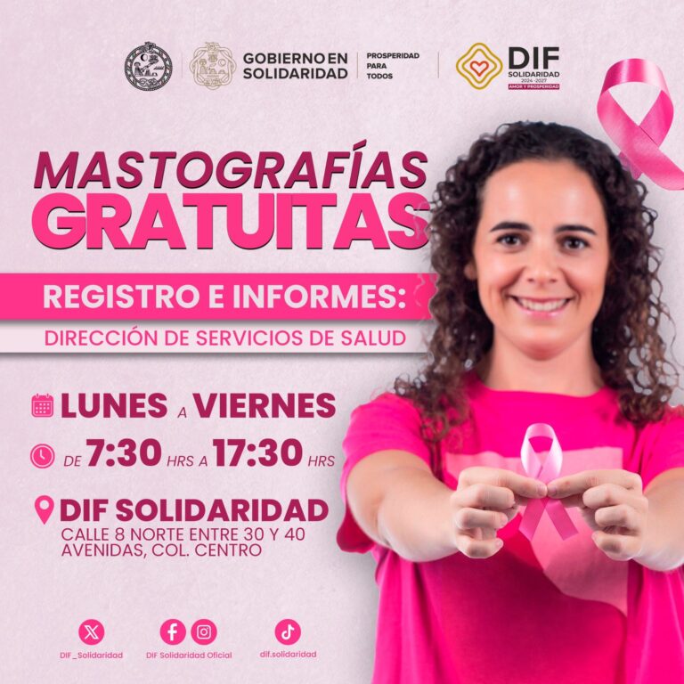 DIF SOLIDARIDAD SENSIBILIZA Y CONCIENTIZA SOBRE LA EXPLORACIÓN MAMARIA