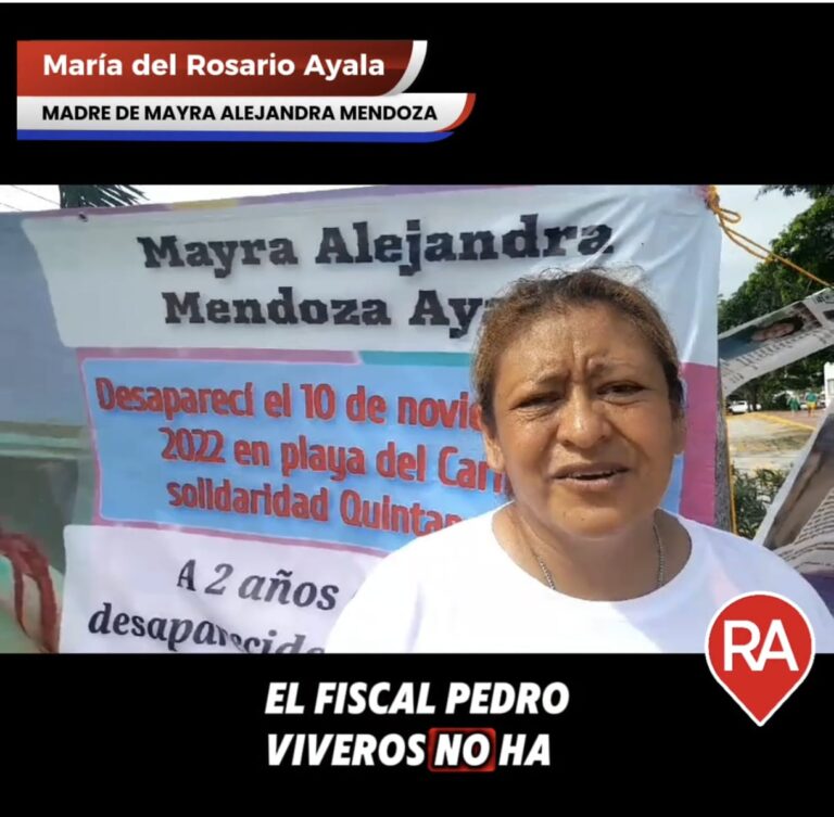 Protestan en Playa del Carmen familiares de desaparecidos