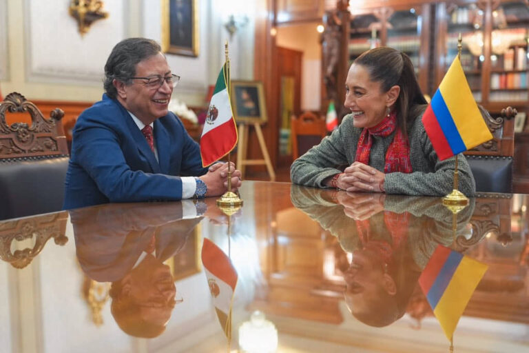 SE REÚNE CLAUDIA SHEINBAUM CON GUSTAVO PETRO EN PALACIO NACIONAL