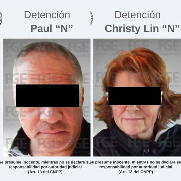 • La Fiscalía General del Estado informa que los investigados son Paul “N”, de nacionalidad estadounidense y alemana y Christy Lin “N”, estadounidense